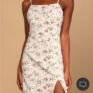 Always a Sweetheart White Floral Print Mini Dress